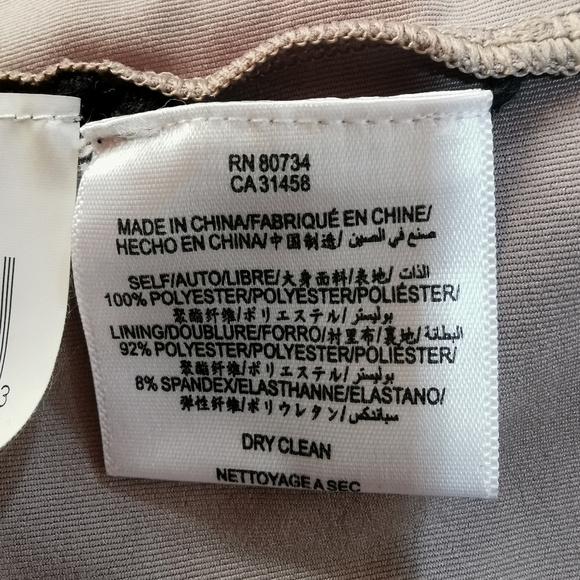 BCBGMaxAzria | Leticia yellow grey & black colour Block Dress - Sz M - Picture 8 of 8